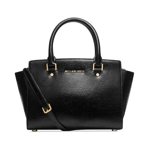 michael michael kors medium selma satchel|michael kors selma medium black.